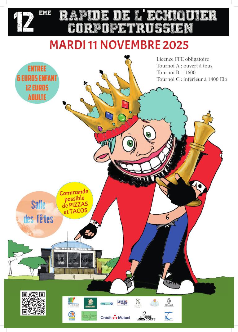 Affiche du tounoi d'échec du 11 novembre 2025